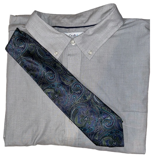 Geoffrey Beene Other - Croft & Barrow  dress shirt with Geoffrey Beene hand made Italy silk tie